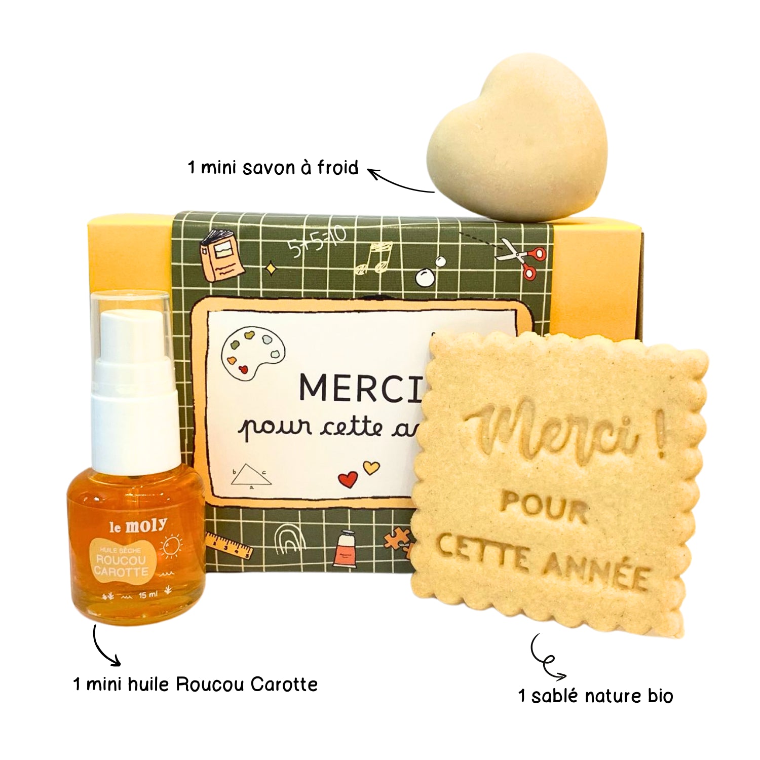 Coffret cadeau de fin d’année "Merci" – Maîtresse, maître ou nounou