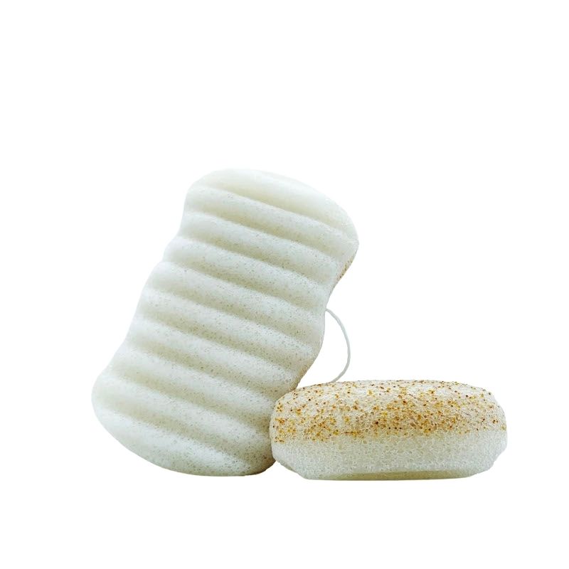 Eponge Konjac corps gommage, exfoliant naturel