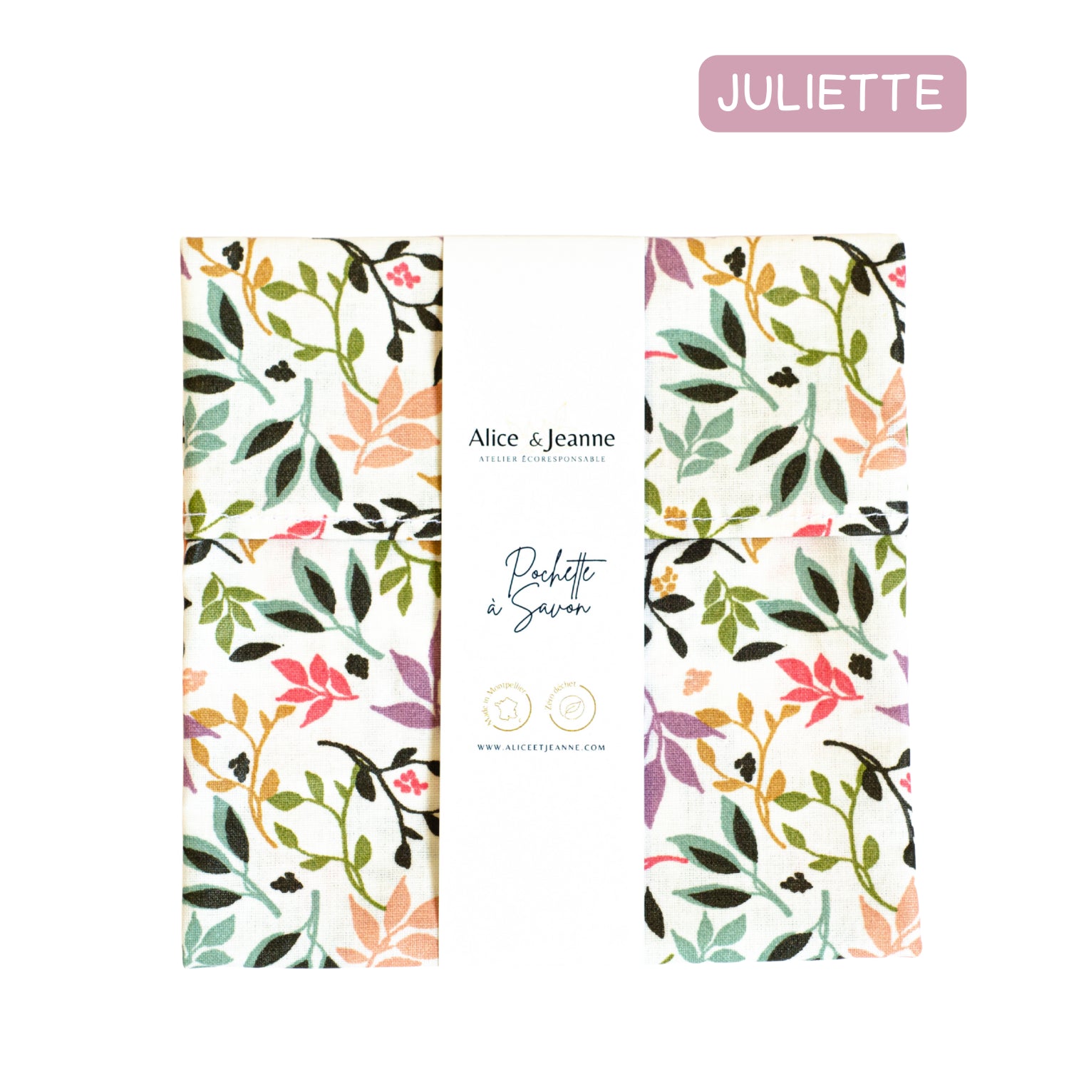 Pochette à savon en coton enduit