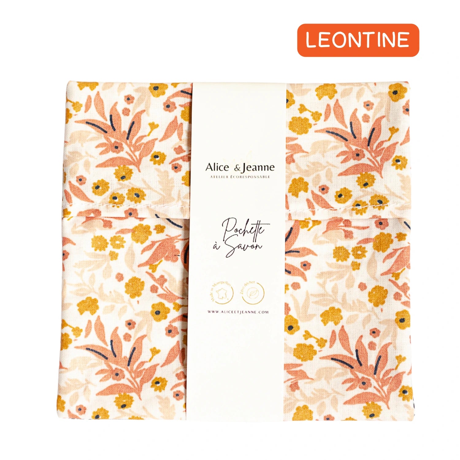 Pochette à savon en coton enduit