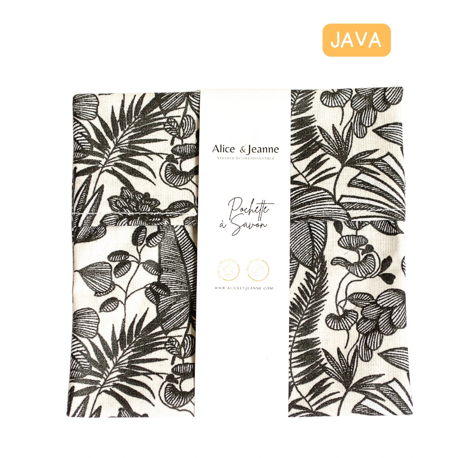 Pochette à savon en coton enduit