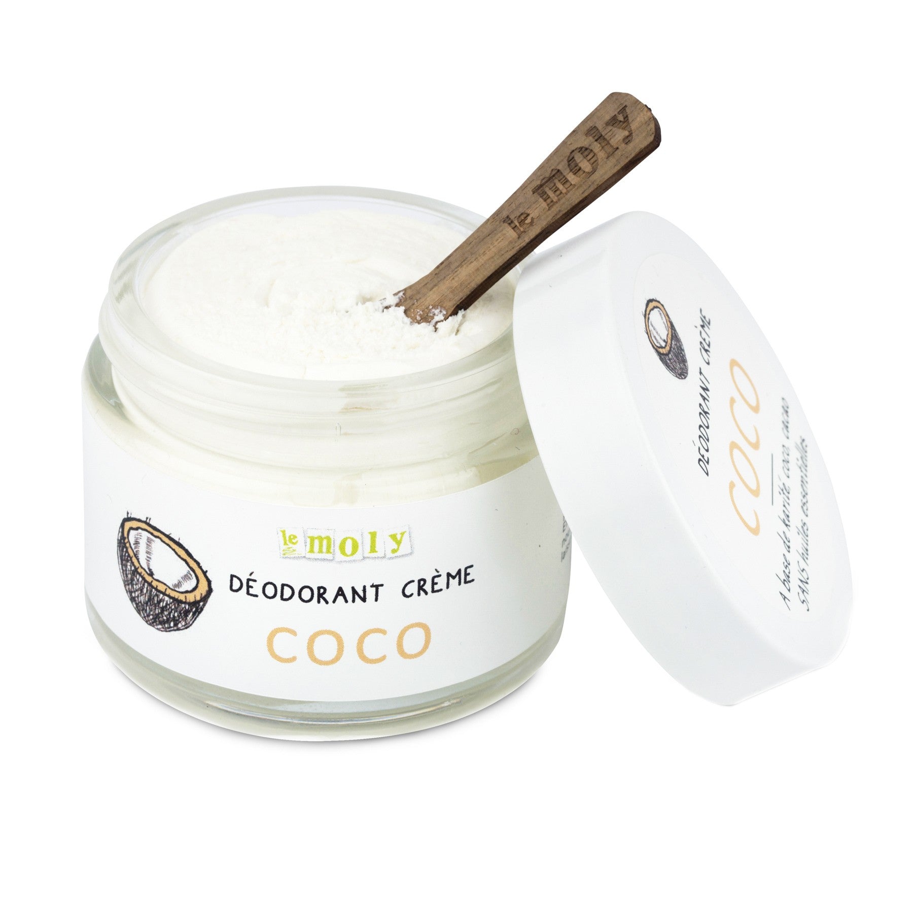 Déodorant bio Noix de coco, vegan et sans bicarbonate de soude et sans huile essentielle