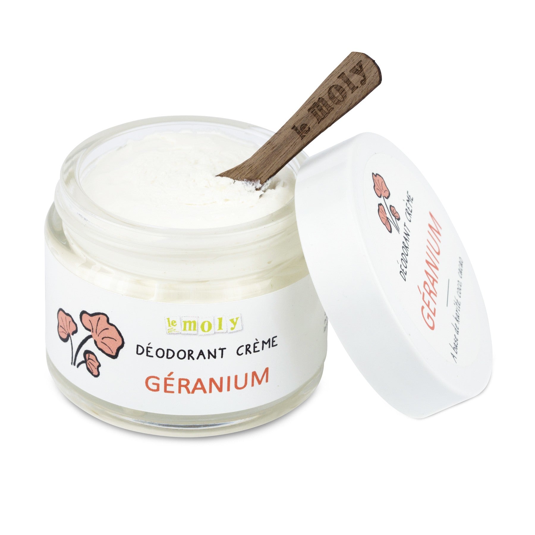 Déodorant certifié bio et 100% naturel au géranium. Vegan, ce déodorant crème est sans bicarbonate de soude