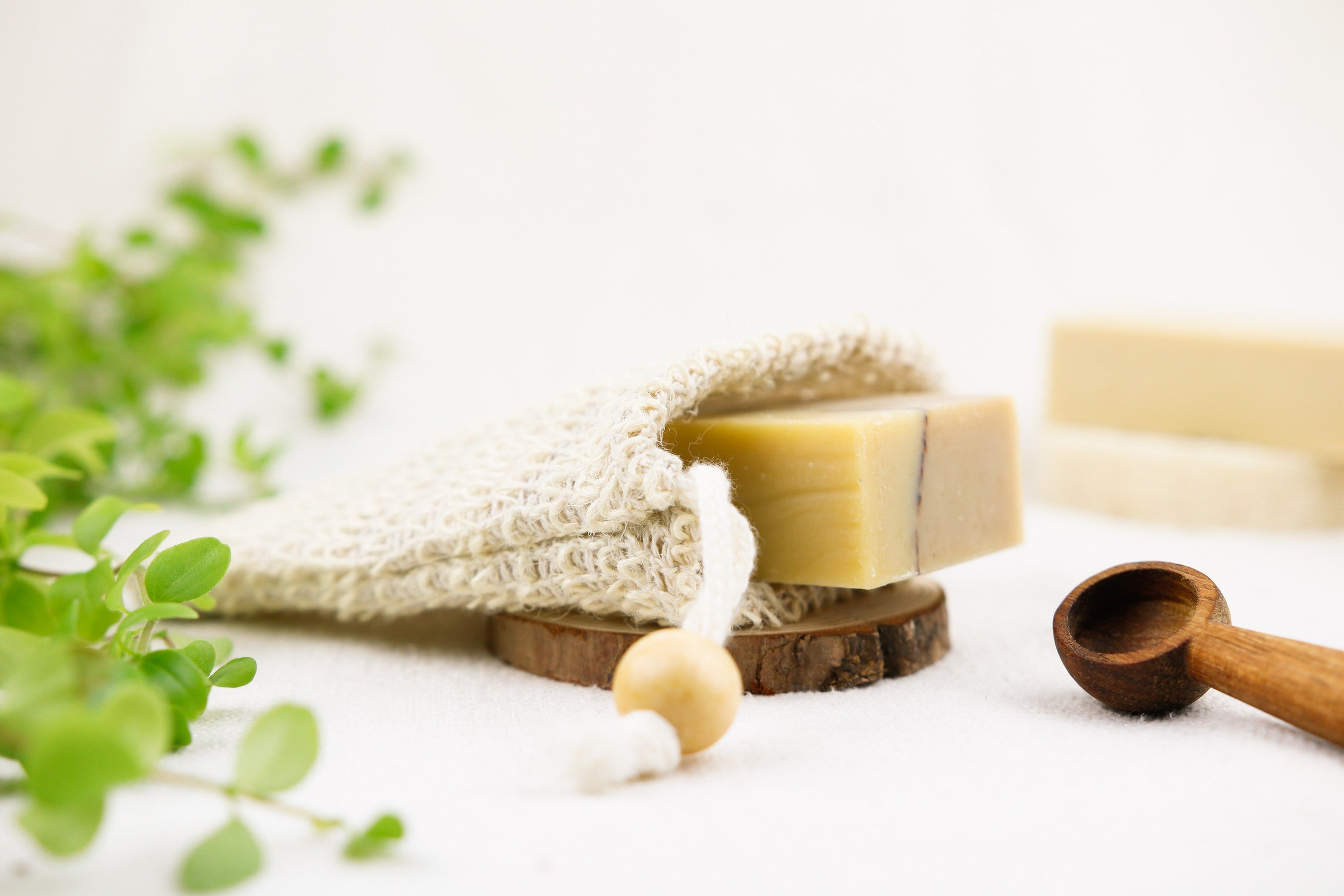 Pochette à savon solide en sisal biodéradable