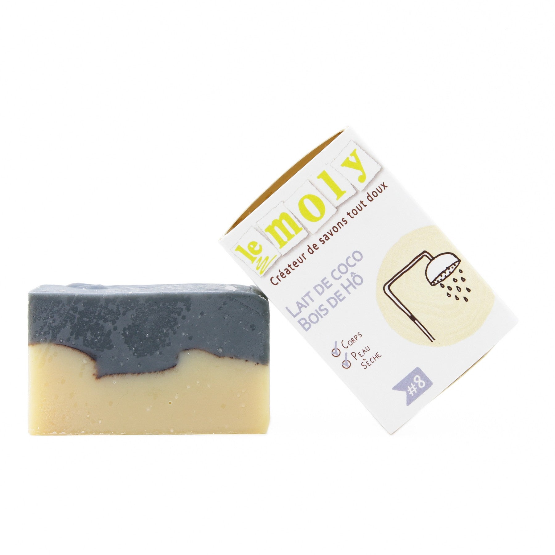 Savon à froid, surgras, bio Bois de hô Lait de coco, sans huile de palme, vegan, fait main dans notre savonnerie artisanale à Pau dans le Sud-ouest de la France