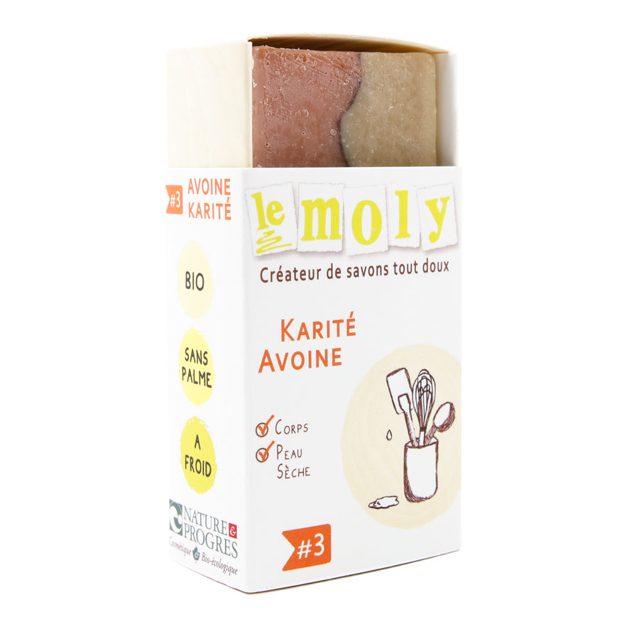 Savon à froid Avoine Karité, surgras, bio, vegan, sans huile de palme