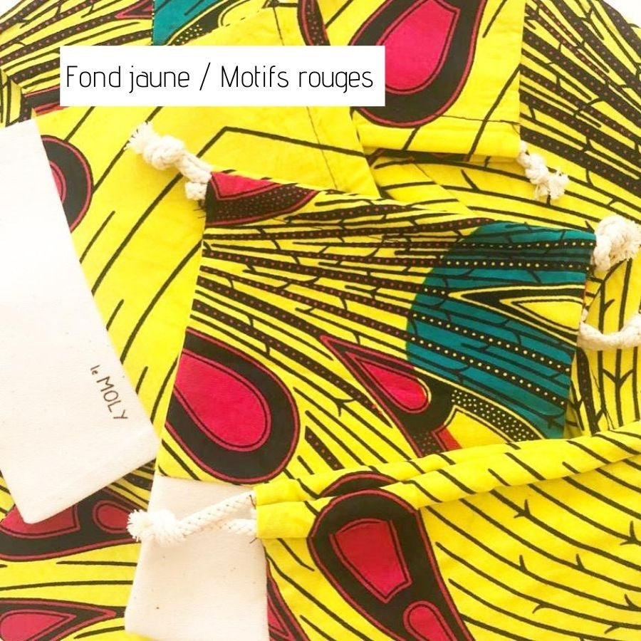 Pochette wax en coton fabriquée en local à Pau