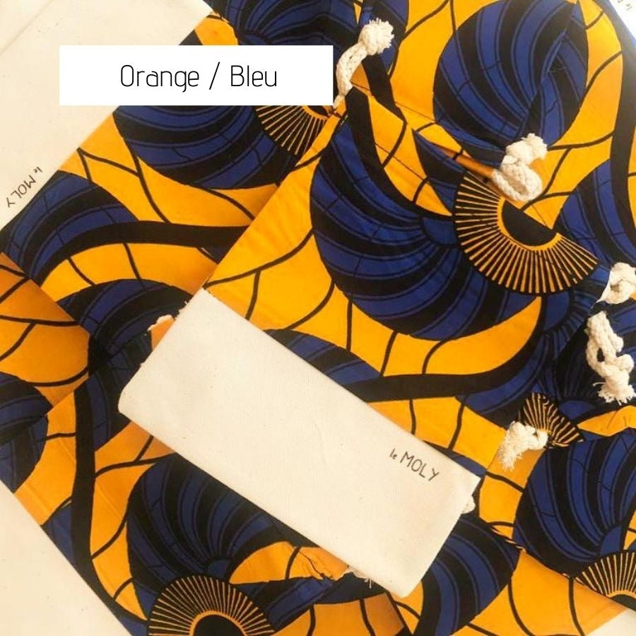 Pochette wax en coton fabriquée en local à Pau