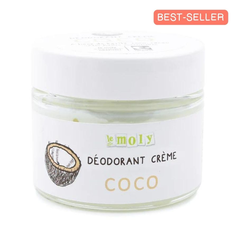 Déodorant bio et naturel Coco, sans huile essentielle, sans bicarbonate de soude, sans aluminium, sans parfum