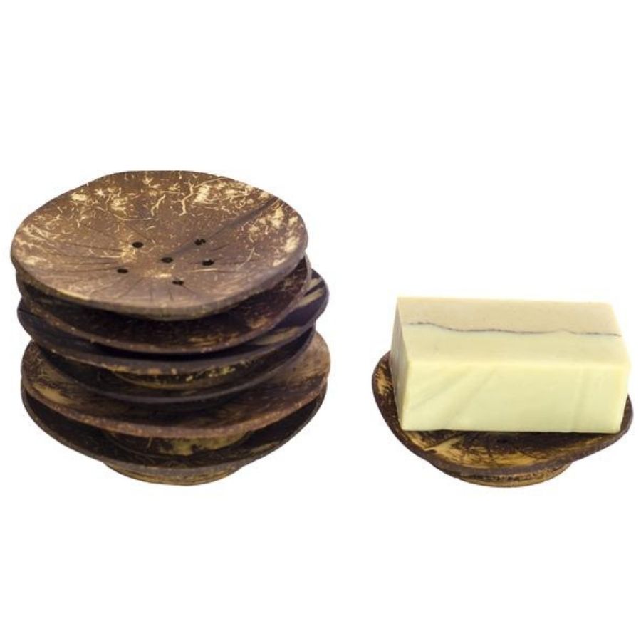 Porte-savon noix de coco format rond