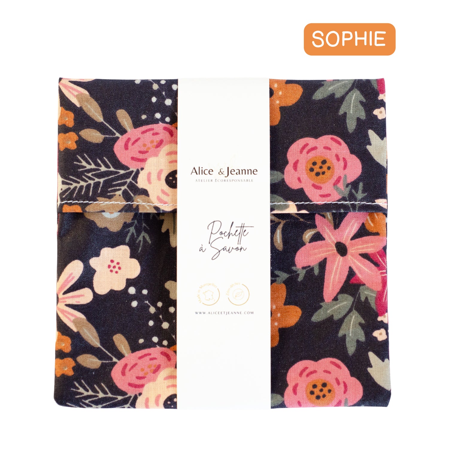 Pochette à savon en coton enduit